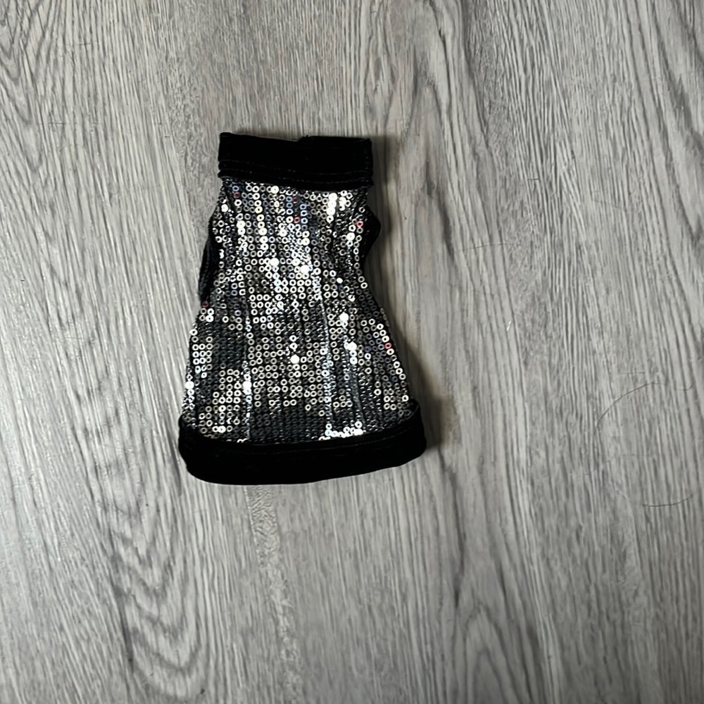 Dog black and silver dress XXS 🐶💜